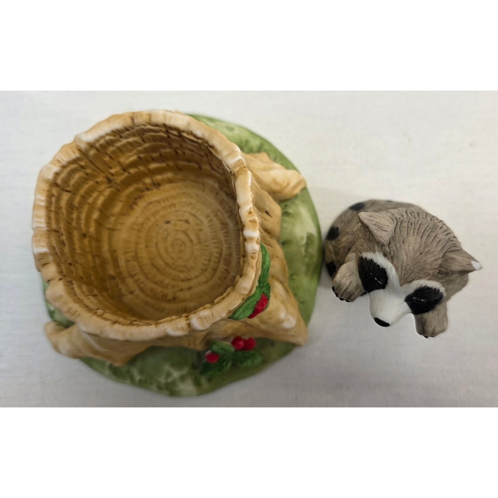 Franklin Porcelain Woodland Surprises Mouse and Raccoon Figurines 1984 Set of 2 - Picture 14 of 16